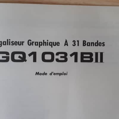 Yamaha GQ1031B2 31-Band Graphic Equaliser Operating Manual English/French/German image 7