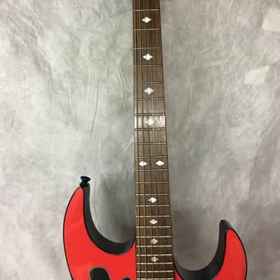 B.C. Rich ASM body art collection "Torchy" Black with flame graphic image 8