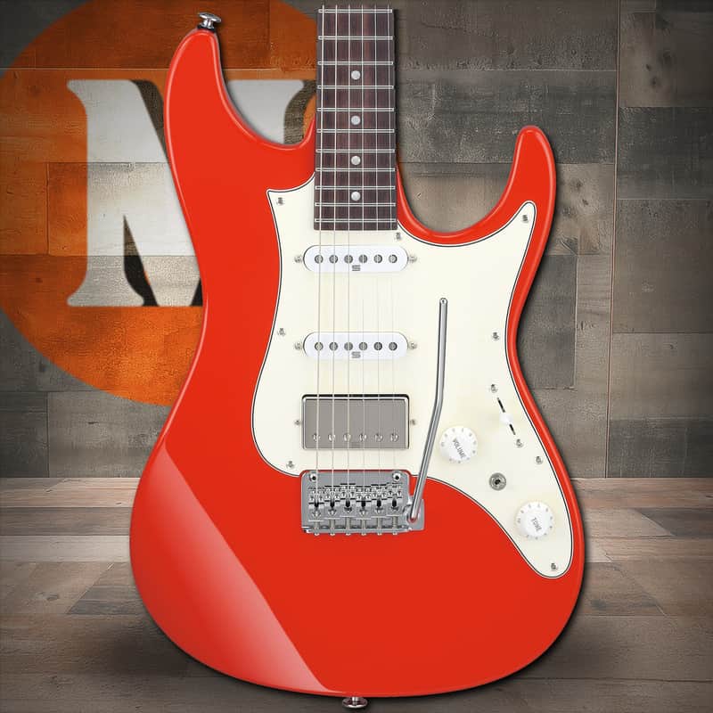 Ibanez AZ Prestige 6 String Electric Guitar w/Case - Vermillion Red (AZ2204NWVR) image 1
