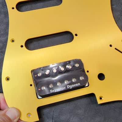 Brio Metal Anodized Aluminum Strat HSS Pickguard Scratch Plate Fits USA/Mexico Stratocaster - Gold image 8