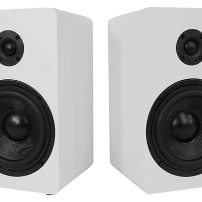 Rockville BluTube Tube Amplifier+(2) 5.25" White Bookshelf Speakers + 8" Stands + Rockville BLUE 14G50 OFC 14 Gauge 50 Foot 100% Copper Speaker Wire image 12