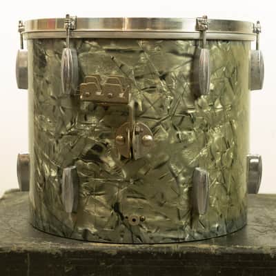 1940s Slingerland 12x14 Black Diamond Pearl Radio King Tom image 3