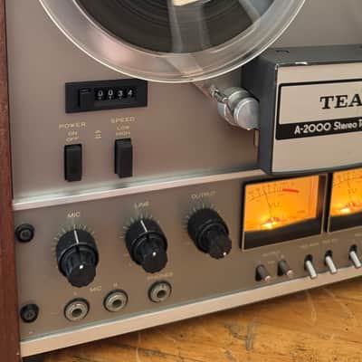 TEAC A-2000 4 Track Stereo Reel Tape Deck Tested Serviced w/ Manuals Reels image 2