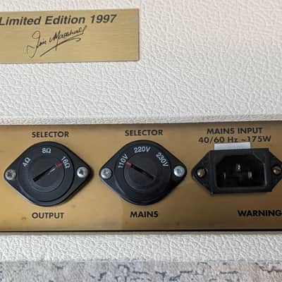 1997 Marshall 1987x Limited Edition 35th Anniversary Master volume added- White and Gold image 7