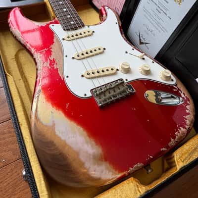 2025 Fender Custom Shop Stratocaster Pro SR25 Super Heavy Relic - Candy Apple Red image 1