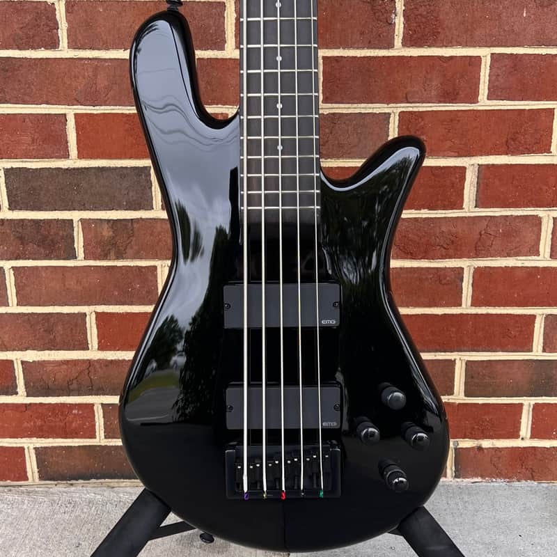 Spector NS Ethos HP 5-String, Solid Black Gloss, EMG 40DC Pickups, Darkglass Tone Capsule, Gig Bag image 1