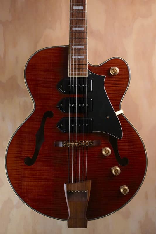 Peerless Wizard Antique Violin Hollow Body Electric Guitar w/ Hard Case – Excellent Condition image 1