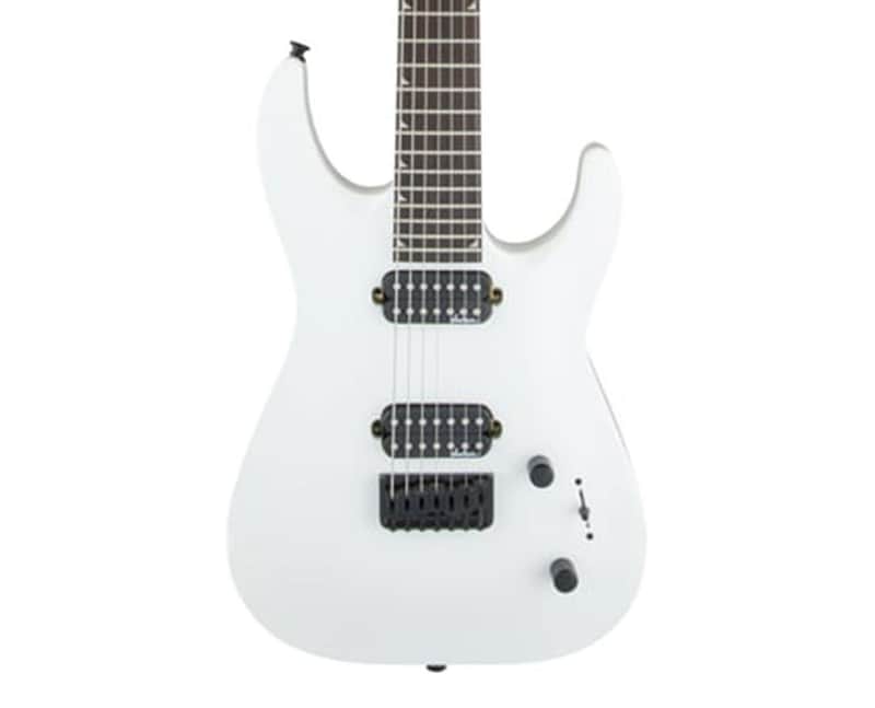 Jackson JS Series Dinky Arch Top JS32-7 DKA HT - Snow White w/Amaranth FB image 1