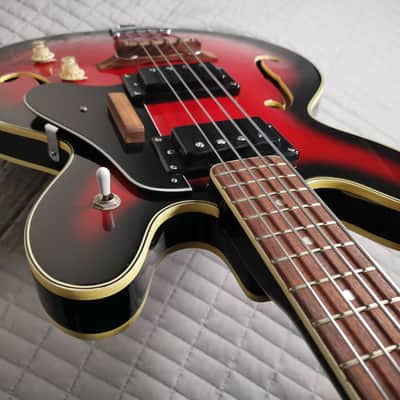 *MINT* 1968-1970 Univox Bass (Japan) - Red Burst image 13