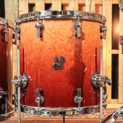 Sonor SQ2 Medium Maple Birdseye Sunburst Fade High Gloss Drum Set - 17x22,8x10,9x12,14x14,16x16 image 6
