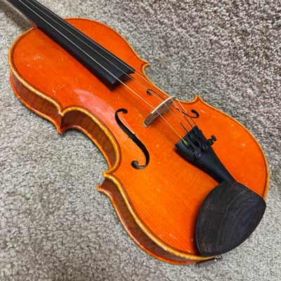 Unlabeled 3/4 Violin Flame Maple w/ Case & Bow A image 3