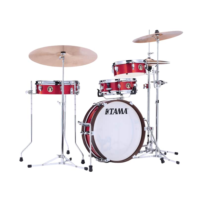 Tama Club-JAM Pancake 4-Piece Shell Pack w/18" Bass Drum - Burnt Red Mist image 1