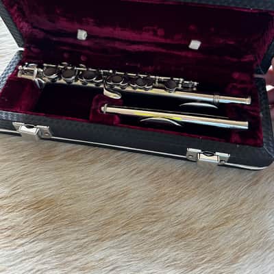 Yamaha YFL-385 Open Hole + Piccolo Bundle Mid-90's ish - Silver headjoint image 5
