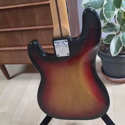 1973 Fender Precision Bass Sunburst Vintage American 70s P-Bass with custom Jazz Bass block inlay neck USA 4-String image 24