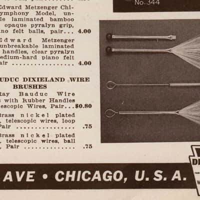 WFL No. 15 Ray Bauduc Signature Brushes circa 1939 image 3