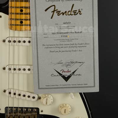Fender Custom Shop 55 Stratocaster Heavy Relic Aged 2017 - Black Over Chocolate Two Tone Sunburst (COD 2136UG) image 13
