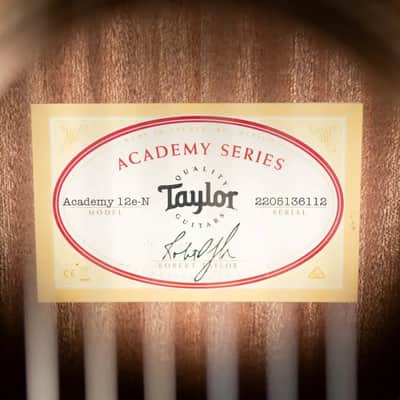 Taylor Academy 12e-N Nylon Grand Concert Acoustic/Electric Guitar with Gig Bag image 16