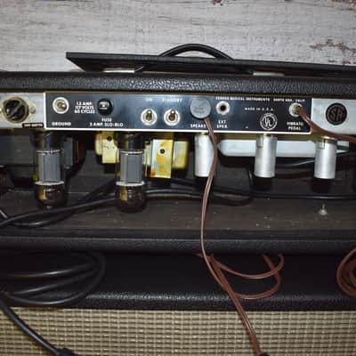 Fender Bandmaster 40-Watt 2-Channel 2x12" Piggyback Guitar Amp 1967 - Black Panel image 9