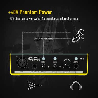 SONICAKE USB Audio Interface Podcast Mixer with Analogue Preamp 48V Phantom Power Recording Podcasting and Streaming Equipment with XLR and Line Inputs for MAC and PC USB-C Plug and Play(U.S. domestic inventory) image 5