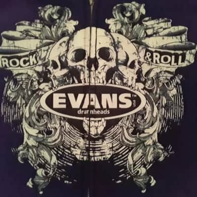 Vintage Evans Drum Heads Zippered Hoodie size: Adult XL - (*Very Rare to Find*) image 3