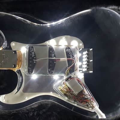 George Fedden Acrylic Body Stratocaster Guitar Fender Parts - LED's - RARE! image 4