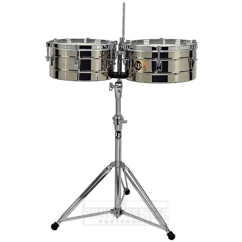 LP Tito Puente 13&14" Stainless Steel Timbales image 1
