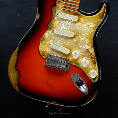Fender Stratocaster American Plus Sunburst Floyd Rose Bridge Maple Heavy Aged Relic (Rare) image 6