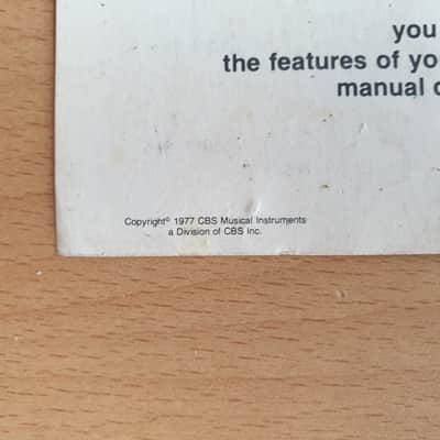[Vintage] Fender Jazz Bass Owner's Manual 1977 (#2) image 3