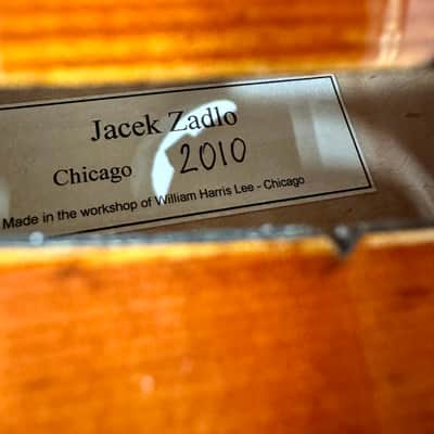 Jacek Zadlo 16 & 3/8" Viola, Made in the William Harris Lee Workshop in 2010 image 4