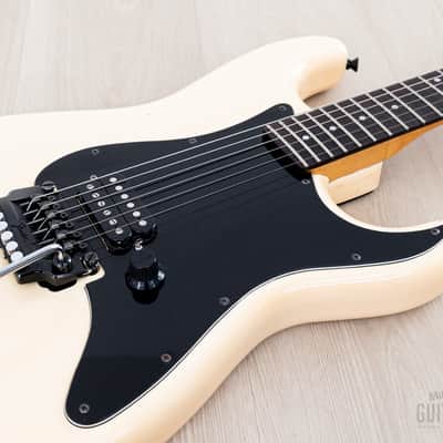 1985 Fender Boxer Series Stratocaster SF-451 Snow White w/ Locking Tremolo, Japan MIJ Fujigen image 6