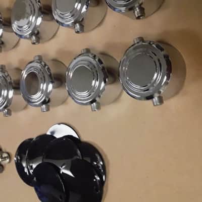 10 Pc. Chrome Double Sided Hayman/Camco Snare Drum Lugs Lot #3 + Gaskets & Screws (1 3/8" hole spacing) - *Very Rare to Find* image 3