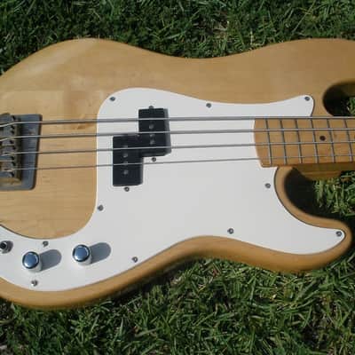Vintage Harmony P Bass Copy - Natural Wood Finish - Cool Bass! image 2
