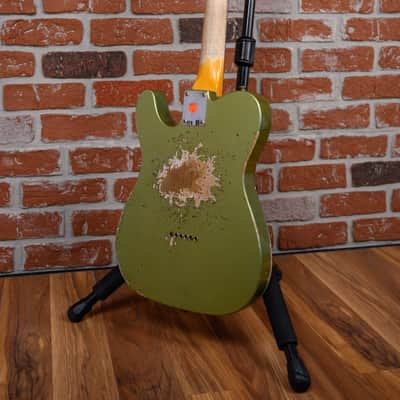Fender Custom Shop S6 1966 Telecaster Heavy Relic #40 Summer Event Special Run in Super Aged Sage Green Metallic finish made in 2026 w/OHSC image 8