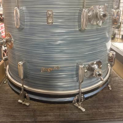 Rogers Cleveland Era Holiday 4-Piece Drum Set w/Matching Canister Throne -  Sky Blue Ripple Pearl (Early 1960's) image 7