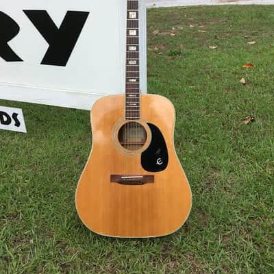 Epiphone FT-550 Acoustic Guitar Norlin Made in Japan 3 piece back early 70's Natural image 1