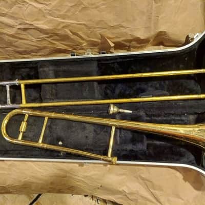 Blessing Scholastic Tenor Trombone, Case & Mouthpiece. Made in USA. Good. image 1