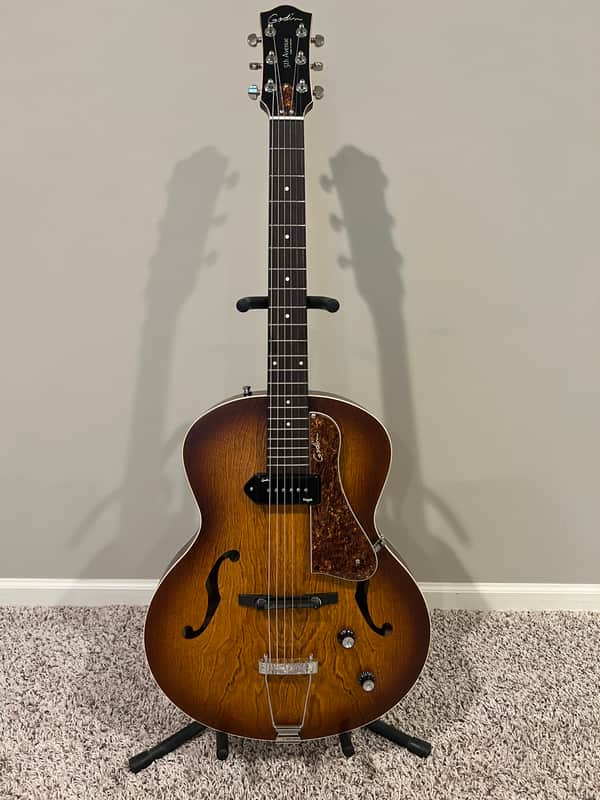 Godin 5th Avenue Kingpin P90 2010s - Cognac Burst image 1