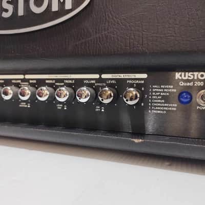 Kustom Guitar Amp Head QUAD 200 HD - 200 Watts 1990-1999 - Black image 4