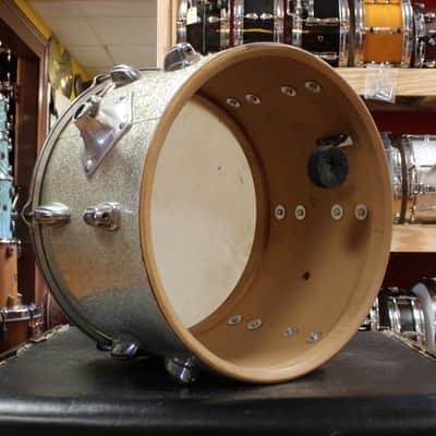 1970s Slingerland Gene Krupa Deluxe Outfit in Sparkling Silver Pearl 14x20 9x13 16x16 image 20