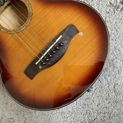 Ibanez 27 Inch Mini Acoustic Guitar, Tiger Maple Sunset Finish image 3