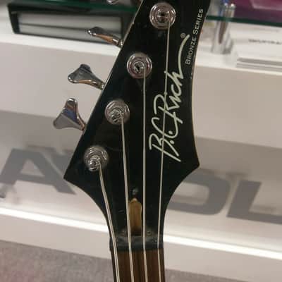 B.C. Rich Bronze Warlock Electric Bass Black image 3