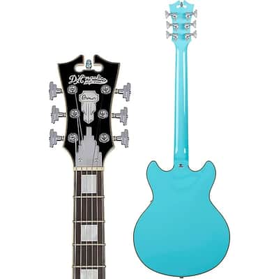 D'Angelico Premier Mini DC Semi-Hollow Electric Guitar Sky Blue image 6