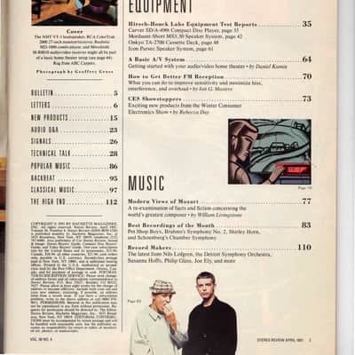 Stereo Review Magazine April 1991 Test Reports: Carver, Mordaunt-Short, Onkyo, Icon image 3
