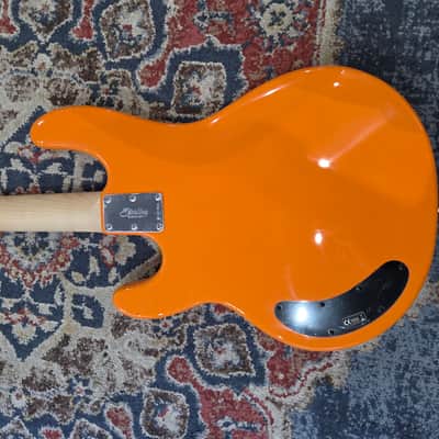 Used Sterling by Music Man Intro Series StingRay Sunrise Orange 4 string bass image 5