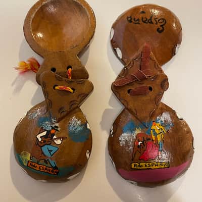 Handmade Pair of Spanish Castenets image 1