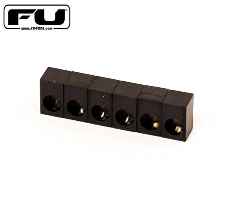 FU-Tone Titanium Saddle Insert For Locking Tremolo Black Anodized - 6 String Set - Made In USA! image 1
