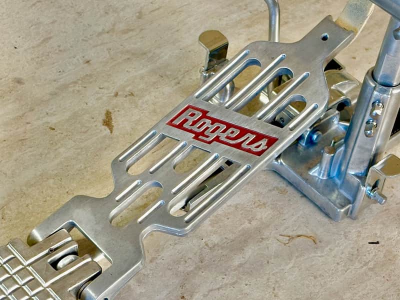 MINT! Rogers Swiv-O-Matic bass Kick pedal for Drum Set RARE RED SCRIPT LOGO image 1