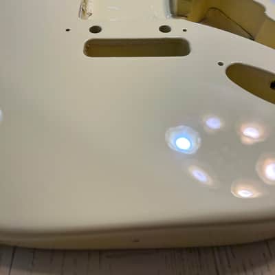 Fender American Stratoscaster ‘96 Body 1996 - Olympic white Gloss image 9