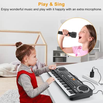 🎹CHILDREN'S SIZED Portable 61 Key Electric Piano / Keyboard USB, Microphone, & Battery Powered!🎹 image 8