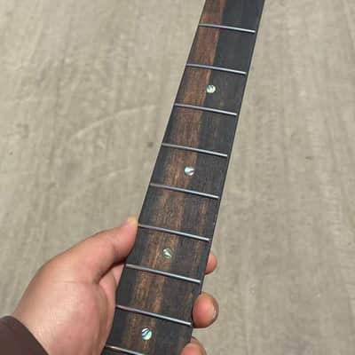 5a Striped Ebony Fretboard 22frets 5a Roasted flame Maple guitar neck Radius 12inch Round stainless steel 22 frets Roasted flame Maple guitar neck Striped Ebony fingerboard 25.5inch hole 10mm Radius: 12 inches. image 1